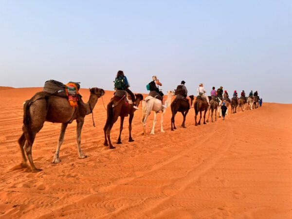Combined Trekking with Desert Trip 2 Days Toubkal Trek and 3 days Sahara Trip Merzouga Tents Nomadic & Camls Rids